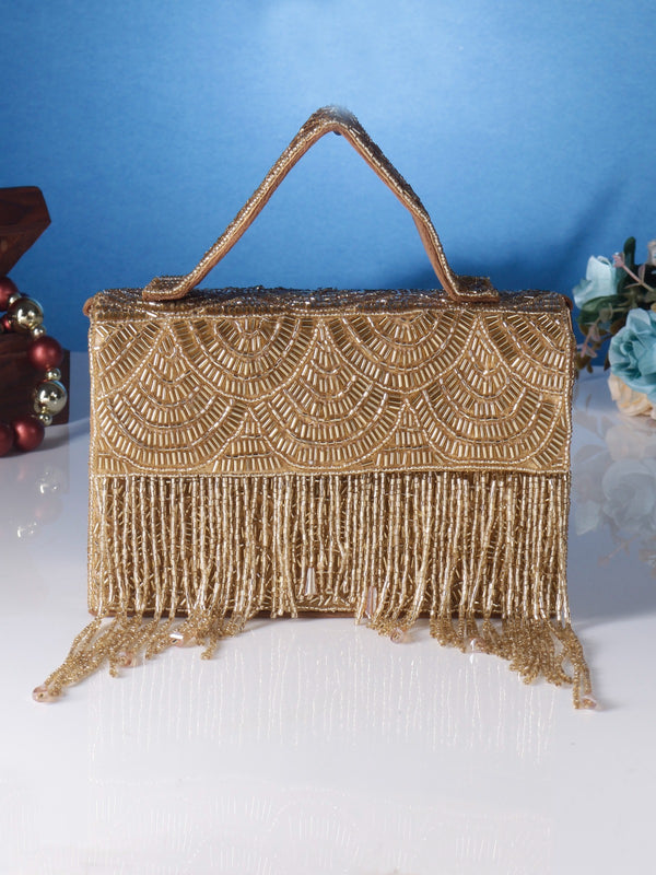 Golden Sequins Handwork Handbag